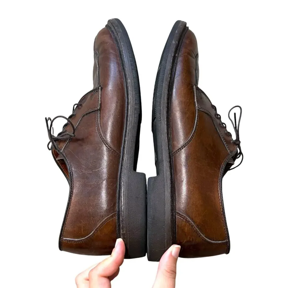 Allen Edmonds Ashton Slip Toe Derby Shoes Men's Sz 6.5 Brown Lace Up Corpcore